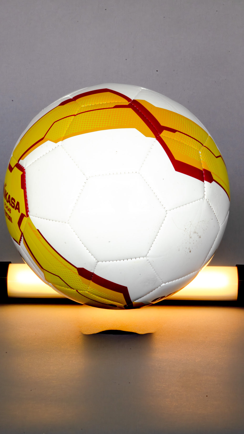 White Mikasa Futsal Ball FS454B-YP White/Orange/Pink/Yellow