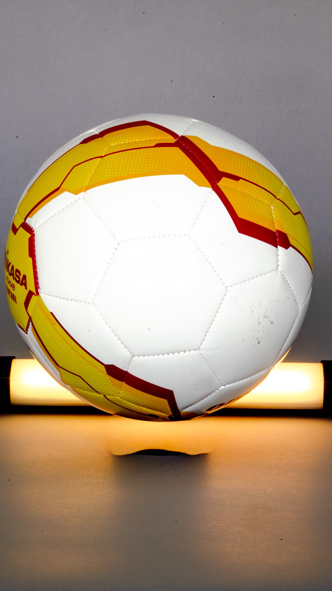 White Mikasa Futsal Ball FS454B-YP White/Orange/Pink/Yellow