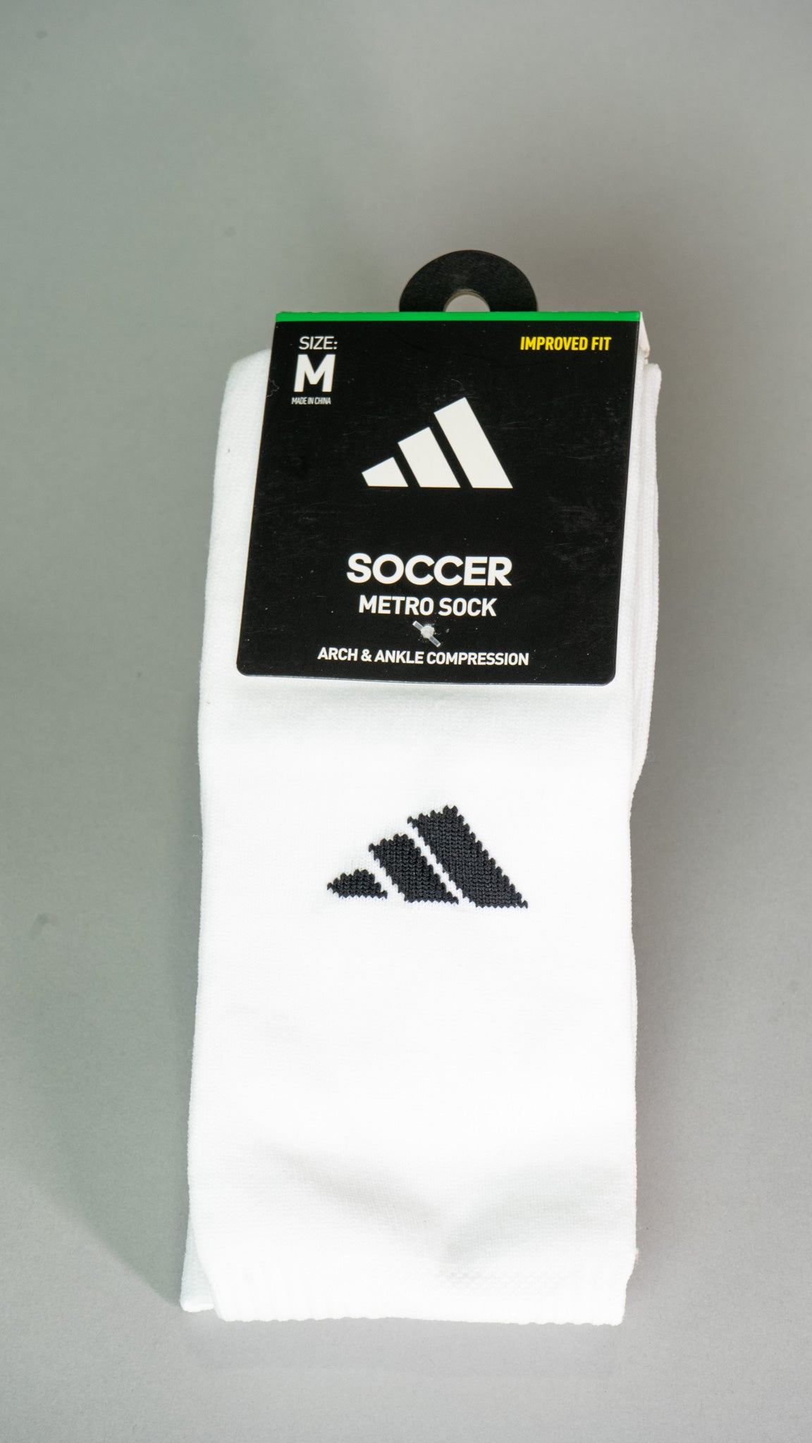 adidas White Adult Metro Unisex Soccer Socks