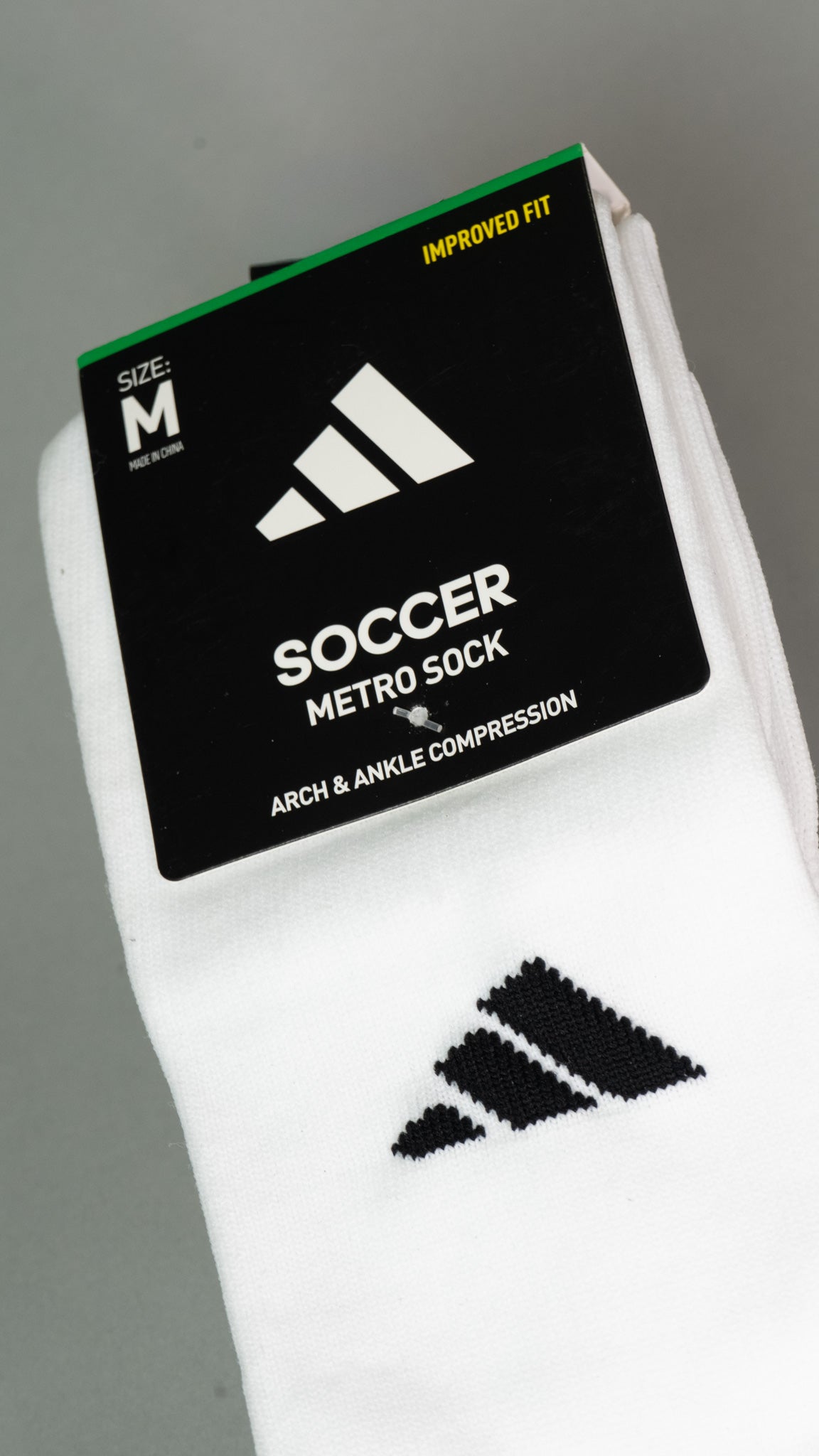 adidas White Adult Metro Unisex Soccer Socks