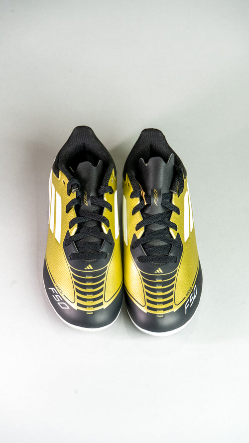adidas Kids F50 Messi Club FxG Gold/White/Black