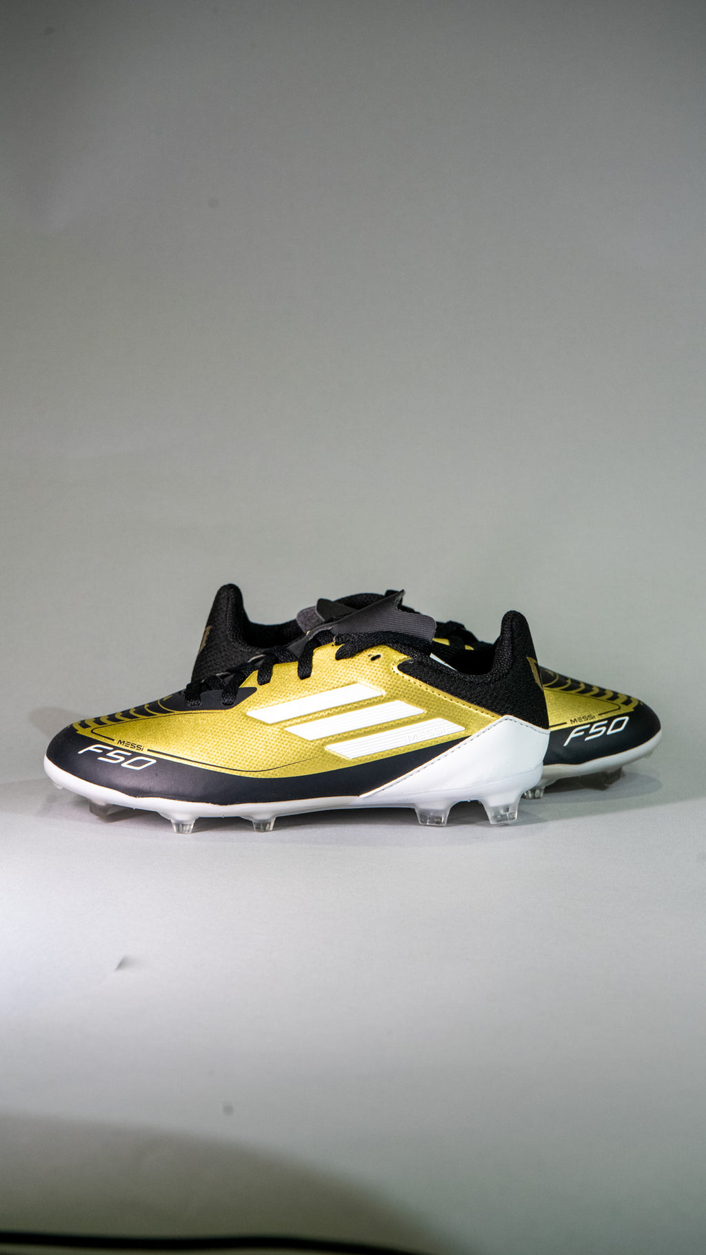 adidas Kids F50 Messi Club FxG Gold/White/Black