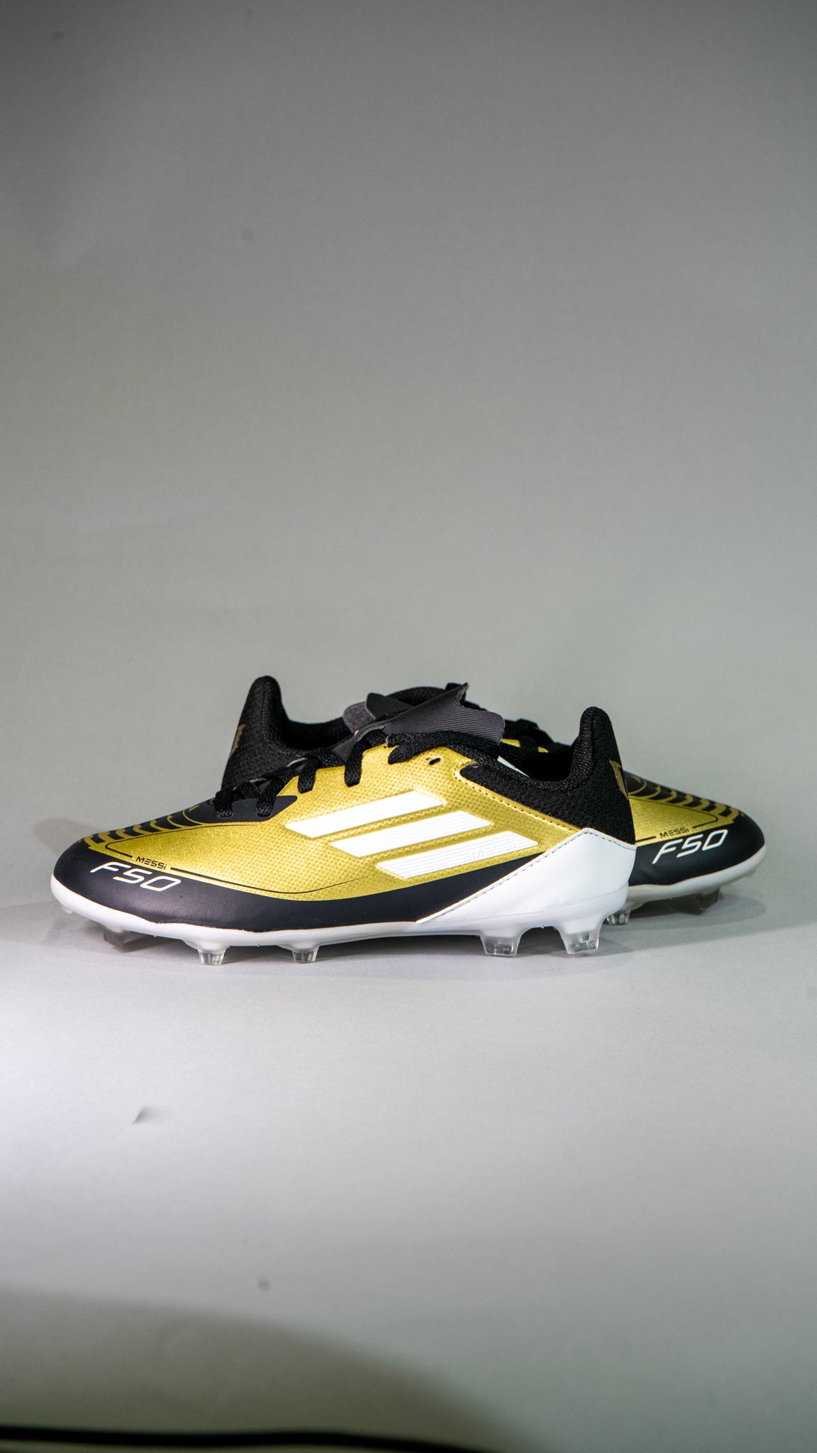 adidas Kids F50 Messi Club FxG Gold/White/Black