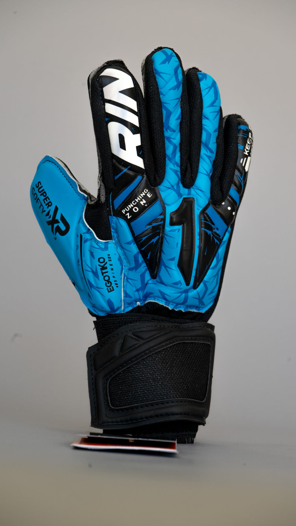 Guante de portero Rinat azul claro/negro Egotiko Vengador Prime Spines