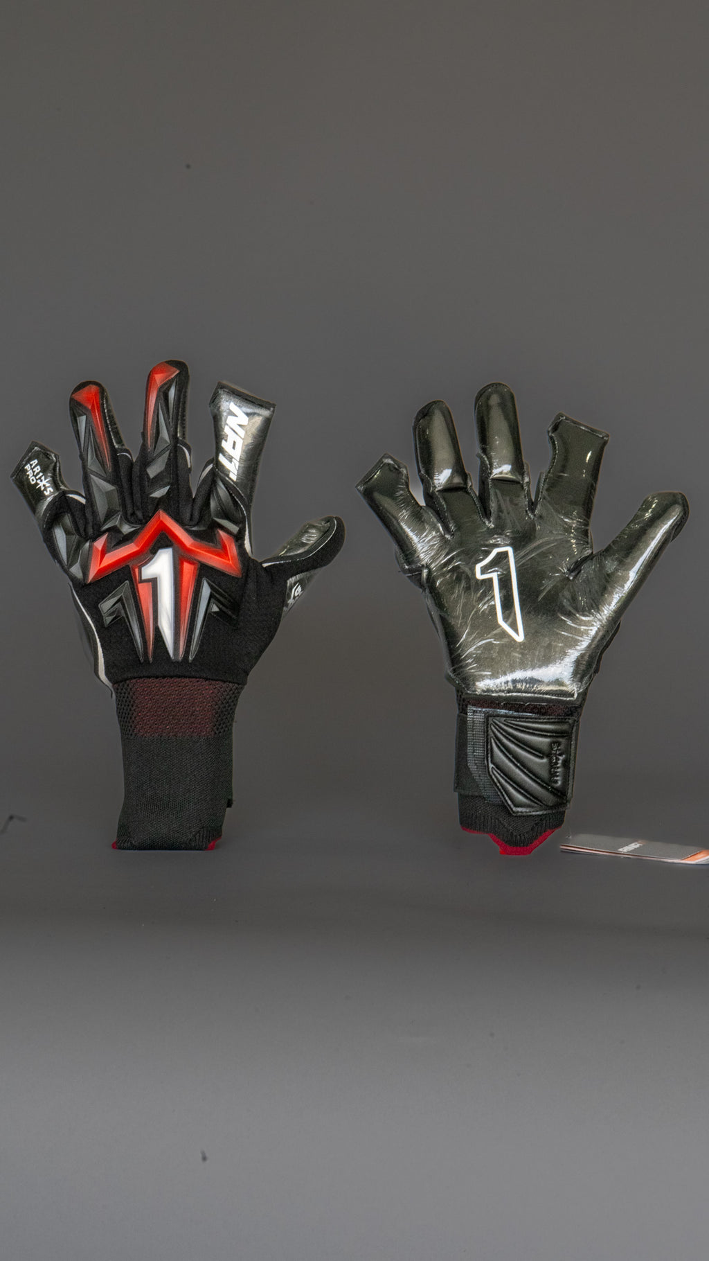 Rinat Aries X Turf Black Red And Black Goalkeeper Gloves