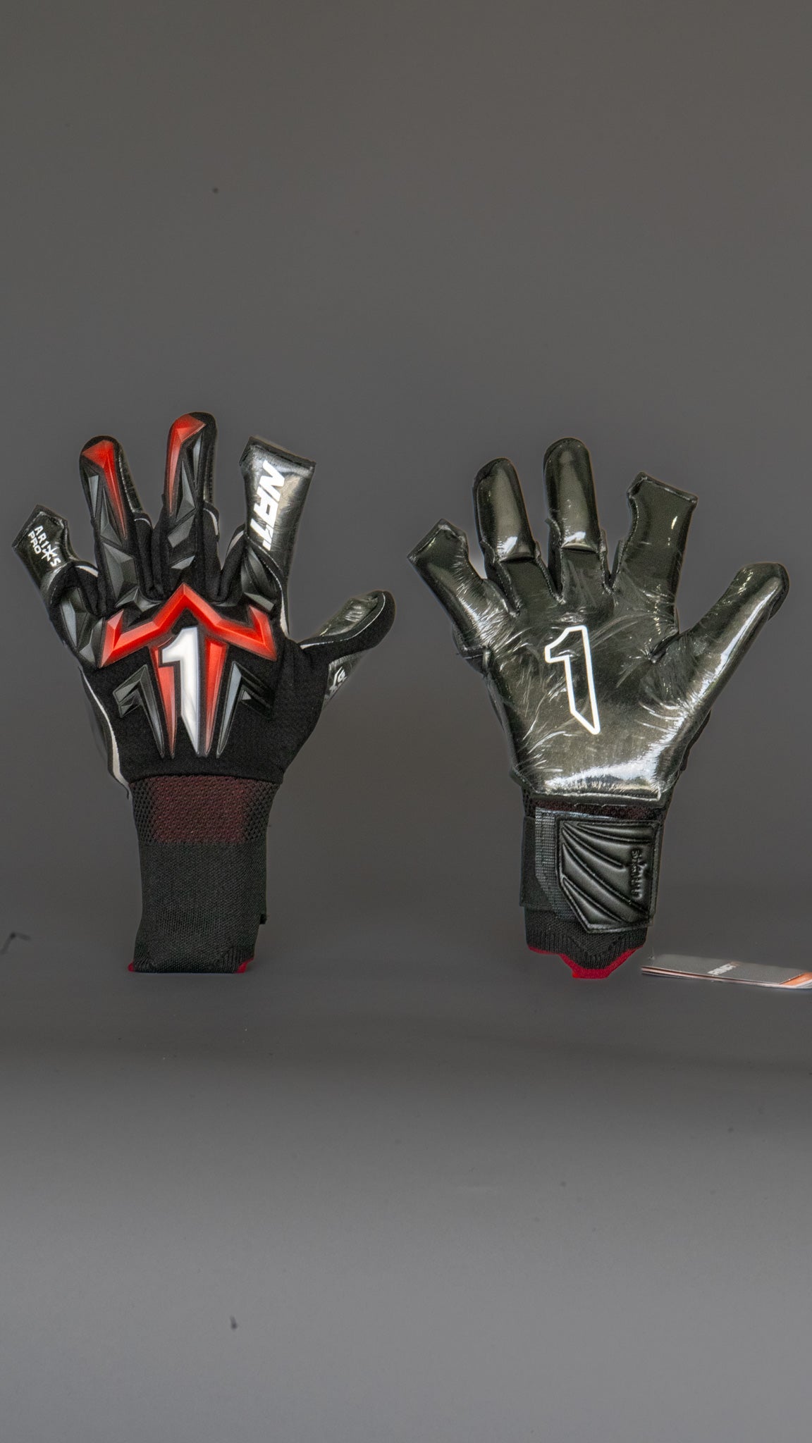 Rinat Aries X Turf Black Red And Black Goalkeeper Gloves