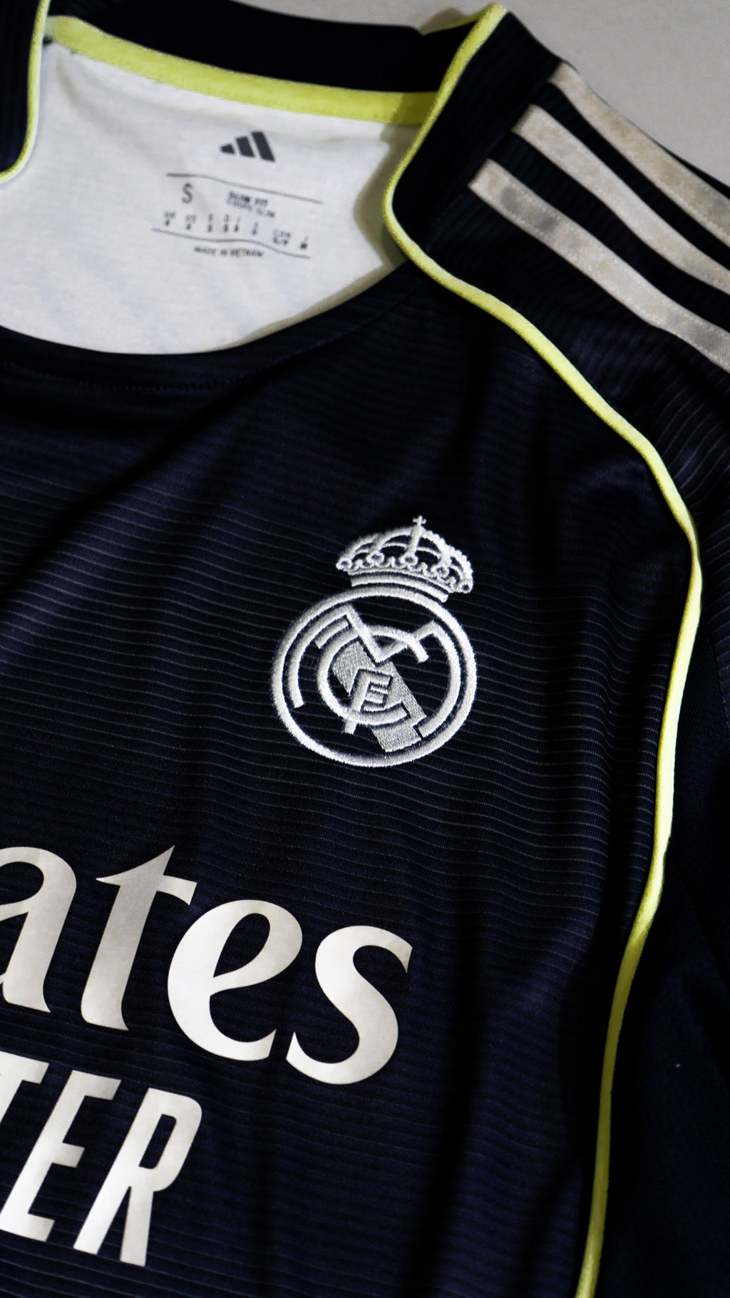 adidas Real Madrid 25/26 Long Sleeve Away Jersey Navy